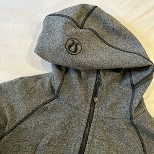 Lululemon Grey/Black Full-Zip Scuba Hoodie